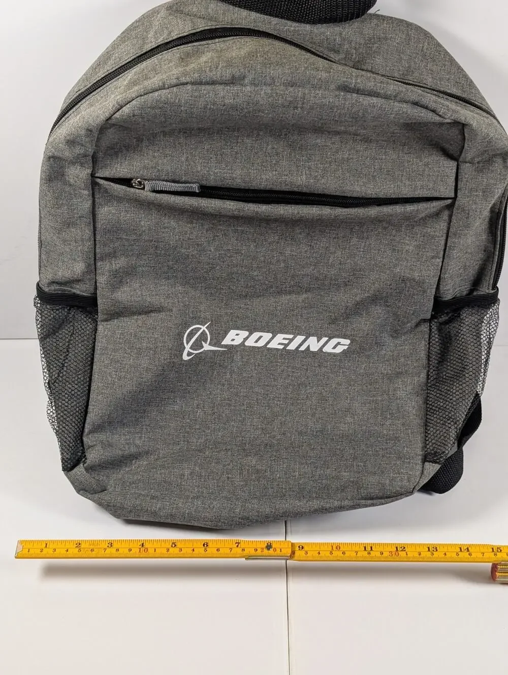 Boeing Gray Laptop Backpack Travel School Work Book Bag Carry-On Daypack